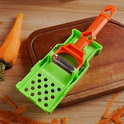 Éplucheur à légumes multifonction avec râpe, accessoire indispensable pour éplucher et râper les légumes facilement