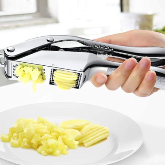 Presse Ail  utilisé pour préparer une purée lisse et homogène et des morceaux d'ail coupe uniforme, ustensile robuste et efficace

