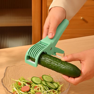  Coupe légumes pratique pour salades – découpe directe dans le bol pour un gain de temps en cuisine