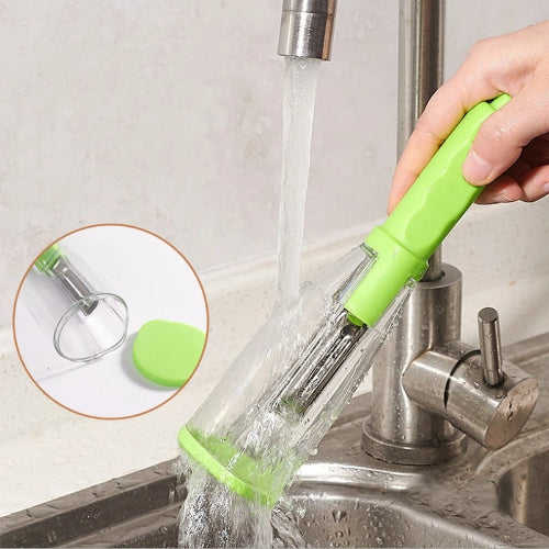 Eplucheur de légumes avec recipi
ent rincé sous l’eau, facile à nettoyer et réutilisable