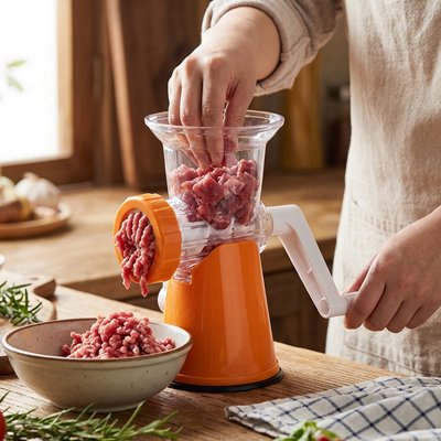 Hachoir à viande manuel - viande fraiche