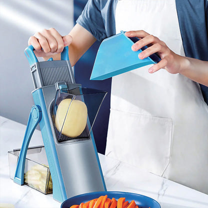 mandoline-cuisine-bleue-polyvalente-gain-de-temps