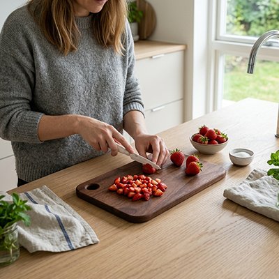 Planche à découper bois- coupe fruits