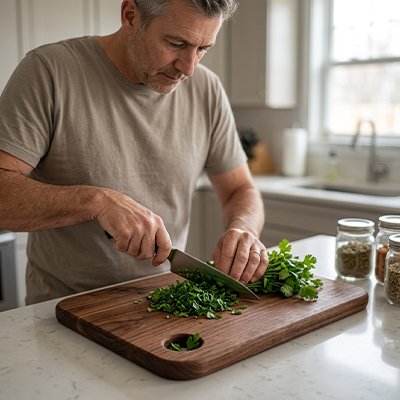 Planche à découper bois- couper herbes