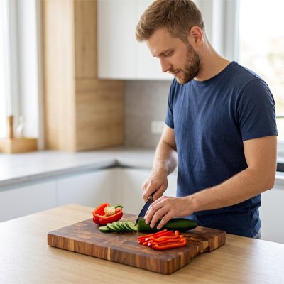 Planche a decouper  en bois marbré