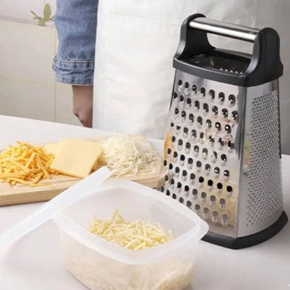 Râpe à fromage 6 faces avec récipient pour récupérer le fromage râpé